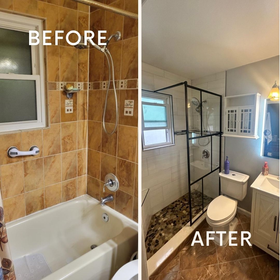BATHROOM RENOVATION - BEFORE AND AFTER