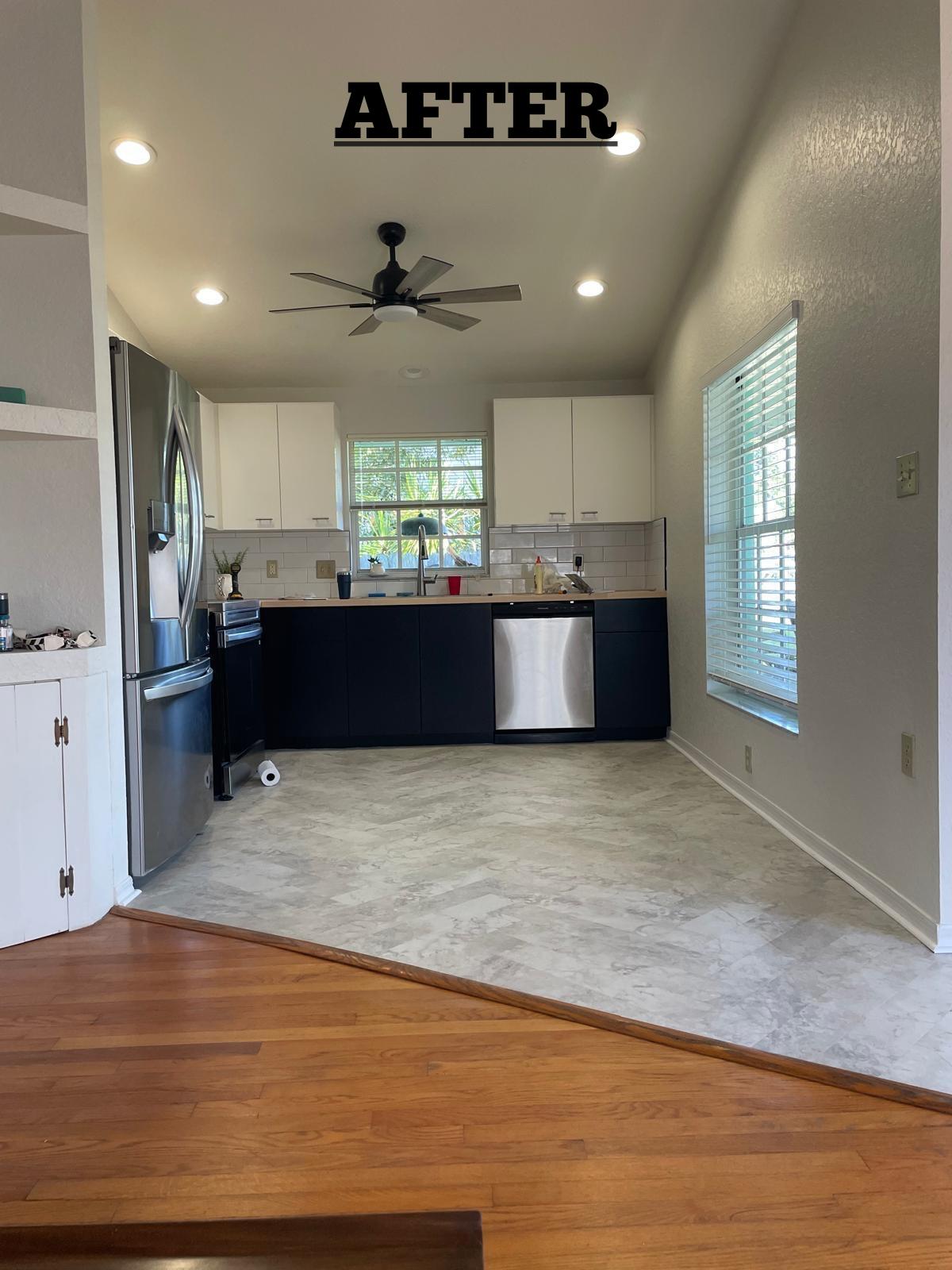 FLOORING INSTALLATION - BEFORE AND AFTER