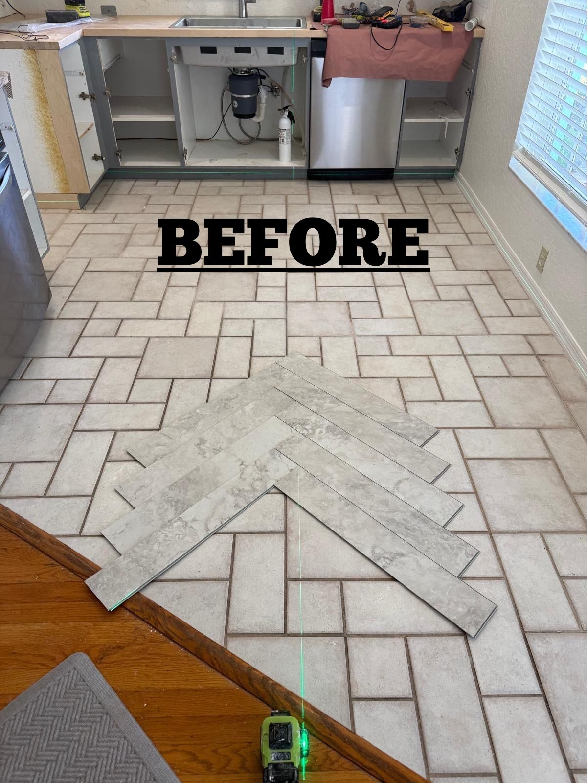 FLOORING INSTALLATION - BEFORE AND AFTER